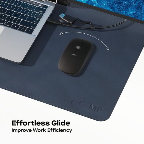 Mobile Pixels Desk Pad, Waterproof, Spill-Resistant, Non-Slip Base, Upscaled Stitched Large Extended PU Leather Protective Desk Mat for Keyboard, Mouse and Monitors 31.5" x 15.75"(Graphite Black) in Saudi Arabia