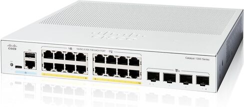 Cisco Catalyst 1300-16P-4X Managed Switch, 16 Port GE, PoE, 4x10GE SFP+, Limited Lifetime Protection (C1300-16P-4X) in Saudi Arabia