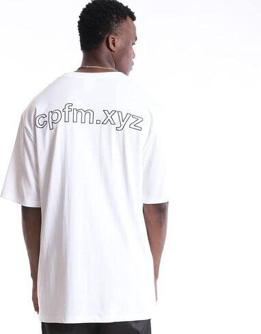 تي شيرت Lucky me i See Ghosts للرجال بتصميم هيب هوب ستار ثلاثي الأبعاد مطبوع عليه حروف فضفاضة للجنسين وأكمام قصيرة in Kuwait