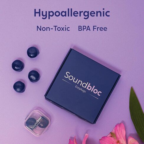 سدادات أذن أورورا سيليكون Soundbloc™- 6 أزواج من سدادات الأذن الهادئة للنوم، سدادات أذن قابلة للتشكيل، سدادات أذن مخصصة لتقليل الضوضاء، سدادات أذن سيليكون ناعمة قابلة لإعادة الاستخدام، سدادة الأذن للنوم مقاس S/M in Saudi Arabia