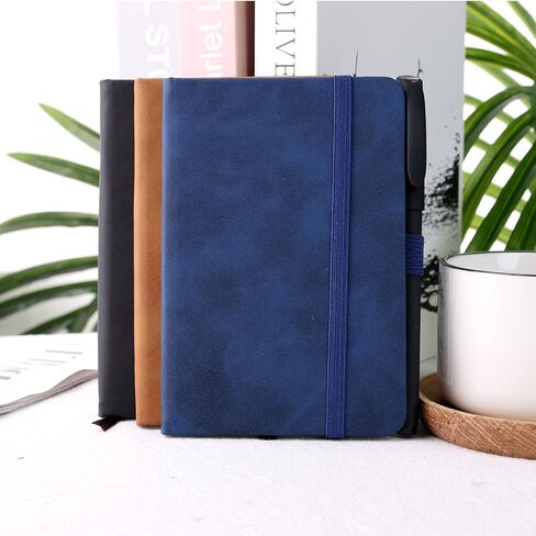 Koogel 3PCS Pocket Notebook Journals, Mini Notebooks with Pen Holder Hardcover Small Notepads for Note Taking School Office Black in Saudi Arabia
