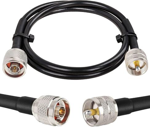 XRDS -RF N Male to PL259 UHF 3FT, N-Type to UHF Cable Low Loss RG8X Coax Cable (50 Ohm) Pure Copper Extension Jumper for Antenna/Wireless LAN Device/WiFi/Radio/Coaxial Extension Cable in Saudi Arabia