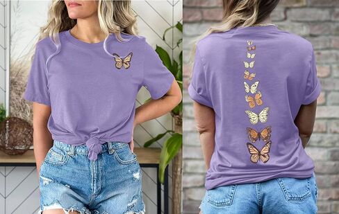 Women Oversized Shirt Butterfly Graphic Tees Oversized Summer Tshirt Casual Butterflies Short Sleeve Tops in Saudi Arabia