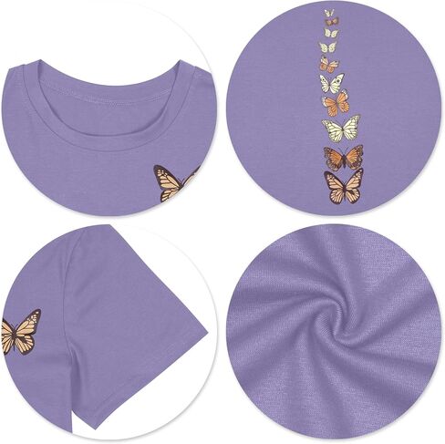Women Oversized Shirt Butterfly Graphic Tees Oversized Summer Tshirt Casual Butterflies Short Sleeve Tops in Saudi Arabia