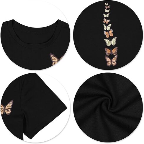 Women Oversized Shirt Butterfly Graphic Tees Oversized Summer Tshirt Casual Butterflies Short Sleeve Tops in Saudi Arabia