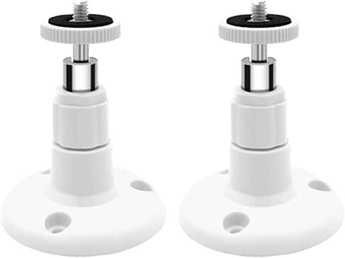 حامل جداري متوافق مع Arlo، eufyCam، بطارية Google Nest الجيل الثاني، بطارية Ring Stick Up Cam، حامل تثبيت على الحائط في السقف قابل للتعديل، دعامة تثبيت داخلية وخارجية مع رأس لولبي 1/4 بوصة in Kuwait