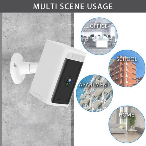 حامل جداري متوافق مع Arlo، eufyCam، بطارية Google Nest الجيل الثاني، بطارية Ring Stick Up Cam، حامل تثبيت على الحائط في السقف قابل للتعديل، دعامة تثبيت داخلية وخارجية مع رأس لولبي 1/4 بوصة in Kuwait