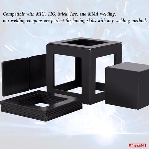 مجموعة تدريبات اللحام، 24 قطعة من 13 قسيمة لحام من الفولاذ الطري، 3 × 3 بوصة، قطعة واحدة من حامل اللحام المغناطيسي، لحام TIG وMIG والعصا والقوس والفنون القتالية المختلطة والغاز واللحام بالنحاس in Kuwait