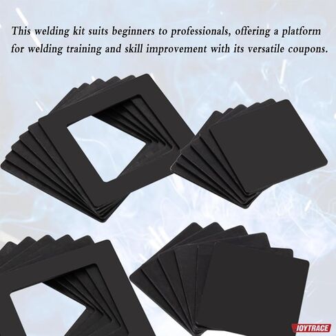 مجموعة تدريبات اللحام، 24 قطعة من 13 قسيمة لحام من الفولاذ الطري، 3 × 3 بوصة، قطعة واحدة من حامل اللحام المغناطيسي، لحام TIG وMIG والعصا والقوس والفنون القتالية المختلطة والغاز واللحام بالنحاس in Kuwait