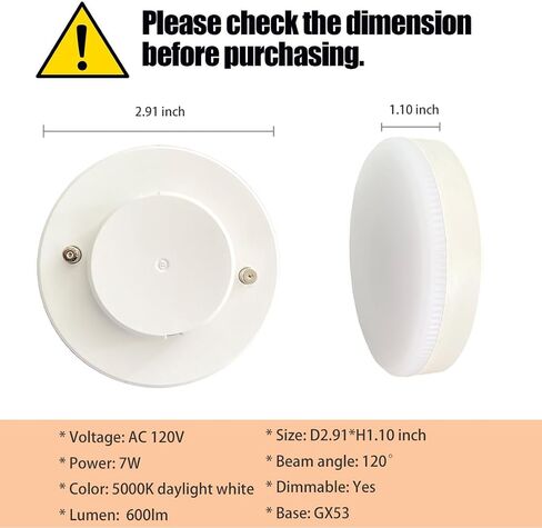 KAKEMONO Dimmable MR11 GU10 Base LED Bulb 35mm Mini/Small Spot Light 120V 3W Track Light، 20watt 35W يعادل الهالوجين، أبيض دافئ 2700K، حزمة من 4 in Kuwait