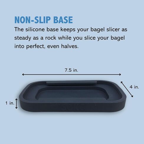 Isoko Silicone Bagel Crumbs Catcher Base for Plastic Guillotine Bagel Slicer (BLACK) in Saudi Arabia