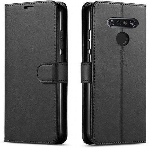 LG Stylo 6 Phone Case, with [Tempered Glass Screen Protector Included] STARSHOP PU Leather Wallet Shockproof Phone Cover Kickstand with Pocket Card Slots Magnet Closure, for LG Stylo 6 - Pink in Saudi Arabia