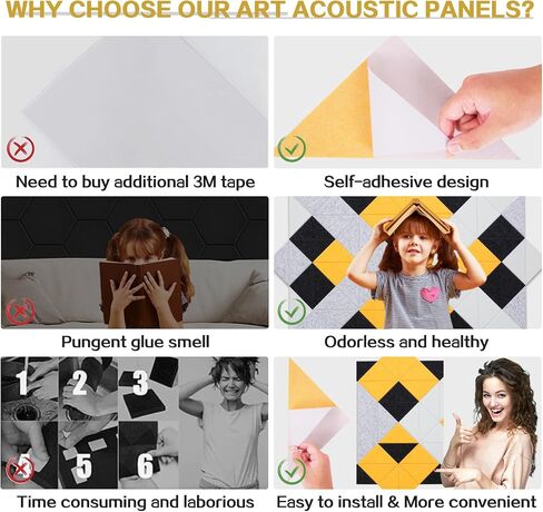 Tutmyrea 41 Pack Self-Adhesive Triangular Acoustic Panels, 88"X35" Sound Absorbing Panels, Soundproof Wall Panels, Wall Decoration Art Soundproof Wall Panels for Studios, Homes, Offices(Mountain Peak) in Saudi Arabia