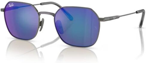 Ray-Ban Jim Titanium RB8094 Hexagonal Sunglasses for Men for Women + BUNDLE With Designer iWear Complimentary Eyewear Kit in Saudi Arabia