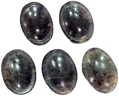 GEMSCITE Natural Gemstone 5 PCS YELLOW AVENTURINE Thumb Worry Stones Crystal Healing Reiki Pocket Palm Stone Positive Energy Love Wellness with Pouch & Crystal Info Cards in Kuwait