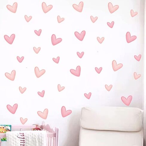 Butterfly Wall Stickers for Girls Room Wall Decal Vinyl Stickers DIY Cute Decorations for Girls Bedroom Nursery Wall Decor 6 Sheets (Pink Butterfly) in Saudi Arabia