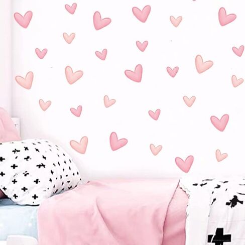 Butterfly Wall Stickers for Girls Room Wall Decal Vinyl Stickers DIY Cute Decorations for Girls Bedroom Nursery Wall Decor 6 Sheets (Pink Butterfly) in Saudi Arabia