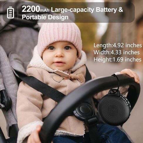 جهاز ضوضاء أبيض مع 42 صوتًا مهدئًا، بطارية ذاكرة ضخمة 2200 مللي أمبير في الساعة، حجم صغير، 4 مؤقتات للنوم و8 مستويات صوت، ضوء ليلي، جهاز صوت محمول للأطفال والبالغين وطاولة بجانب السرير in Kuwait