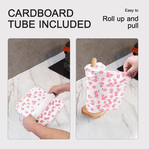 Reusable Paper Towels -Value 25 Pack Washable Cotton Soft Absorbent Cloth Placemats for Kitchen Dining Table with Wash Bag Sustainable Eco Friendly in Saudi Arabia