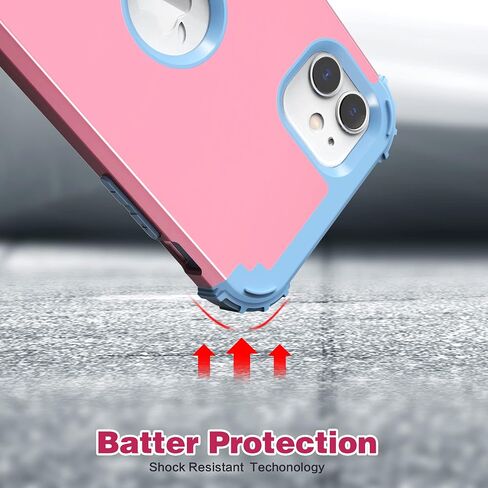IDweel for iPhone 11 Case with Screen Protector(Tempered Glass), Hybrid 3 in 1 Shockproof Slim Fit Heavy Duty Protection Hard PC Cover Soft Silicone Bumper Full Body Case,Rose Gold in Saudi Arabia