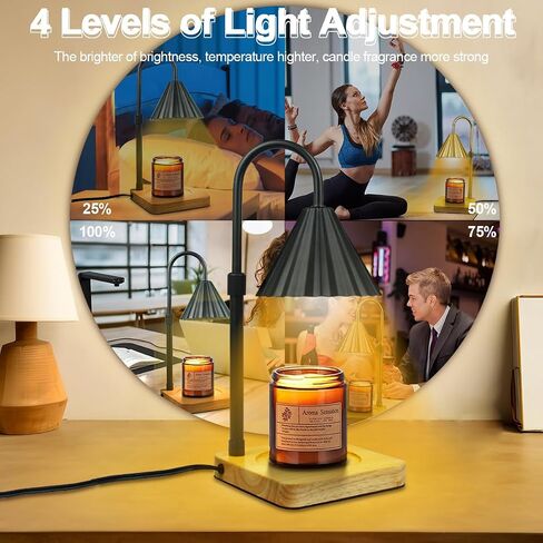 Candle Warmer Lamp with Timer Dimmable Bedroom Decorative Candle Lamp for Different Shapes and Sizes of Candles, with 4 Bulbs, Mother's Day gifts in Saudi Arabia