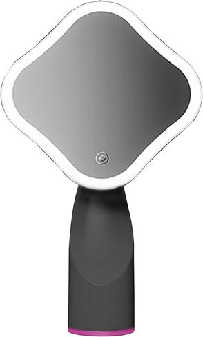 مرآة مكياج LED، مرآة زينة مع ضوء، مرآة محمولة للسفر وقابلة لإعادة الشحن عبر USB، تعتيم شاشة اللمس (رمادي) in Saudi Arabia