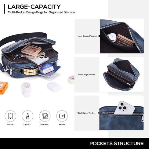 Crossbody Purse for Women,Quilted Crossbody bags Small Shoulder Handbag with RFID Card Slots in Saudi Arabia
