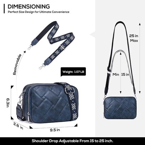 Crossbody Purse for Women,Quilted Crossbody bags Small Shoulder Handbag with RFID Card Slots in Saudi Arabia