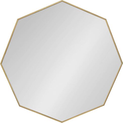 Kate and Laurel Rhodes Mid-Century Octagon Mirror, 30.75 x 30.75, Gold, Sophisticated Modern Mirror for Wall in Saudi Arabia