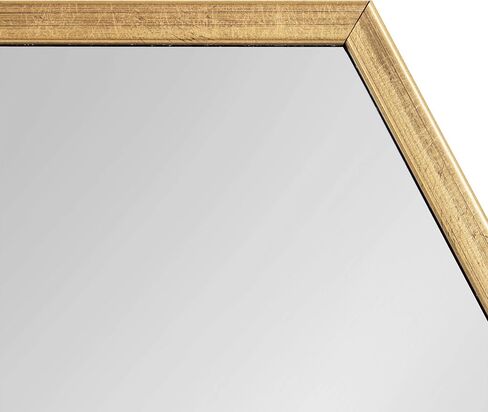 Kate and Laurel Rhodes Mid-Century Octagon Mirror, 30.75 x 30.75, Gold, Sophisticated Modern Mirror for Wall in Saudi Arabia