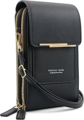 Esimileeya حقائب كروس صغيرة للهاتف الخليوي للنساء المحافظ العصرية حقيبة كتف وظيفية تعمل باللمس مع فتحات لبطاقة الائتمان in Kuwait