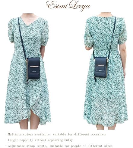 Esimileeya حقائب كروس صغيرة للهاتف الخليوي للنساء المحافظ العصرية حقيبة كتف وظيفية تعمل باللمس مع فتحات لبطاقة الائتمان in Kuwait