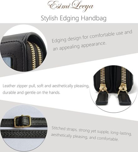 Esimileeya حقائب كروس صغيرة للهاتف الخليوي للنساء المحافظ العصرية حقيبة كتف وظيفية تعمل باللمس مع فتحات لبطاقة الائتمان in Kuwait