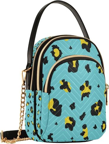 senya Pink Black Leopard Crossbody Handbags for Women Casual Leather Shoulder Phone Purse in Saudi Arabia