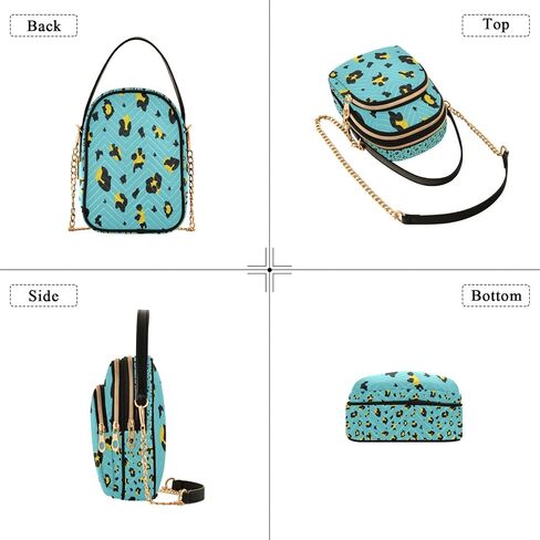 senya Pink Black Leopard Crossbody Handbags for Women Casual Leather Shoulder Phone Purse in Saudi Arabia
