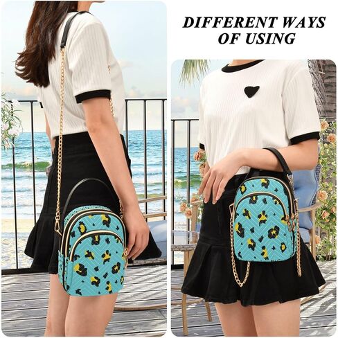 senya Pink Black Leopard Crossbody Handbags for Women Casual Leather Shoulder Phone Purse in Saudi Arabia