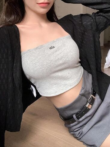 SHENHE Women's Open Front Lightweight Long Sleeve Crop Top Sweater Cardigan Outerwear in Saudi Arabia