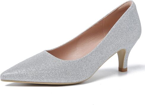 Womens Pumps Low Heel Dress Shoes Closed Pointed Toe Kitten Heels for Wedding Office Evening Party (Not Suitable for Wide Feet) in Saudi Arabia