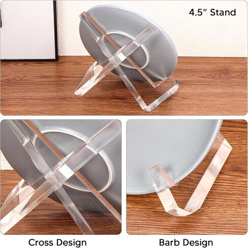 حامل كتب الطبخ حامل طبق أكريليك لعرض إطار الصورة حامل عرض شفاف 4.5 بوصة لإطار الصور والكتب واللوحات والأعمال الفنية والسجلات in Kuwait