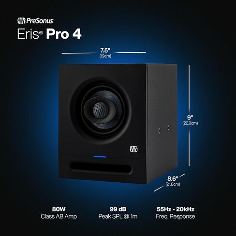 شاشة استوديو PreSonus Eris Pro 8 ثنائية الاتجاه، نشطة، مقاس 8 بوصة محورية in Saudi Arabia