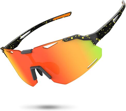 Polarized Sports Sunglasses UV400 Lightweight TR90 Frame Running Baseball Glasses for Men Women Driving Fishing Cycling in Kuwait