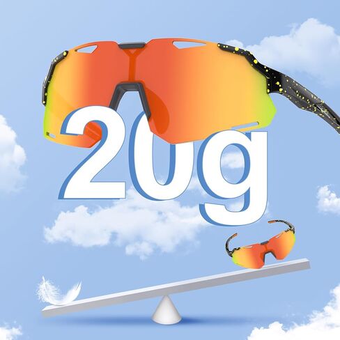 Polarized Sports Sunglasses UV400 Lightweight TR90 Frame Running Baseball Glasses for Men Women Driving Fishing Cycling in Kuwait