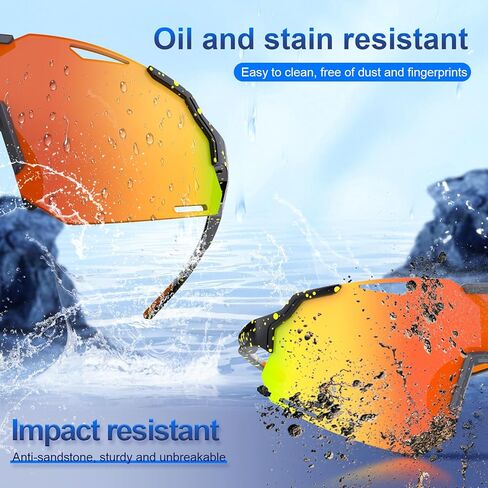 Polarized Sports Sunglasses UV400 Lightweight TR90 Frame Running Baseball Glasses for Men Women Driving Fishing Cycling in Kuwait