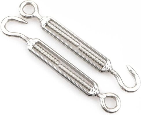 Hook and Eye Turnbuckles Wire Rope Tensioner for Sun Shade Tent Installation(M6X6PCS) in Saudi Arabia