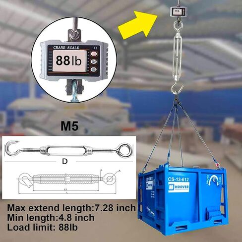 Hook and Eye Turnbuckles Wire Rope Tensioner for Sun Shade Tent Installation(M6X6PCS) in Saudi Arabia