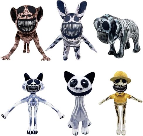 Zoonomaly Plush Toy Zoo nomaly Horror Game Plush Doll Zoo Anomaly Plush smile cat plushies ，Monkey ，Zookeeper Stuffed Animal Plush (cat and Zookeepers) in Saudi Arabia