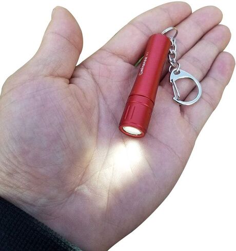 Bright Keychain flashlight K1,high bright 150 lumens,as small flashlight lantern camp lamp light,waterproof torch for EDC,reading,sleep,dog walking,camping,hiking (2 PCS black red) in Saudi Arabia