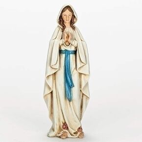 Joseph's Studio by Roman Inc., Our Lady of Lourdes, Renaissance Collection, Religious Statue, Holy Family, Memorial, Angel, Patron Saint, Garden Décor (6x2x1)