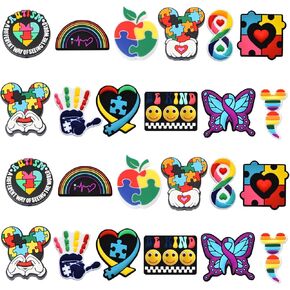 24 PCS Silicone Focal Beads for Pens Characters Dog Theme Silicone Beads for Keychain Making Silicone Beads Bulk for Jewelry Making Bracelet Necklace Handmade Crafts