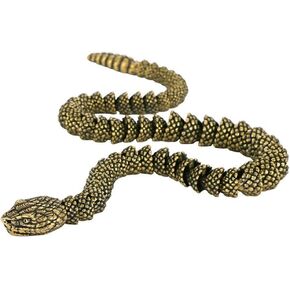 16 Inch Brass Snake Statue Sculpture Frgurine Gift for Snake Lover Desktop Display Decorative Decoration (Bronze)